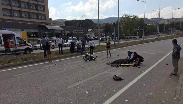 Çan'da trafik kazası: 1 ölü, 1 yaralı