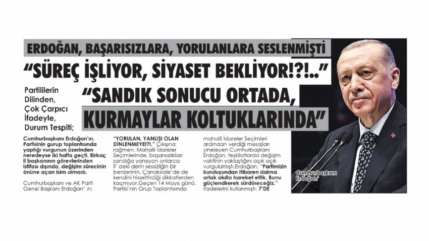  Partililerin dilinden, çok çarpıcı ifadeyle,  durum tespiti; “SANDIK SONUCU ORTADA, KURMAYLAR KOLTUKLARINDA”