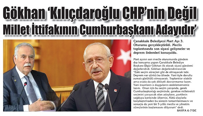 Gökhan ‘Kılıçdaroğlu CHP’nin Değil Millet İttifakının Cumhurbaşkanı Adayıdır’ (VİDEO)