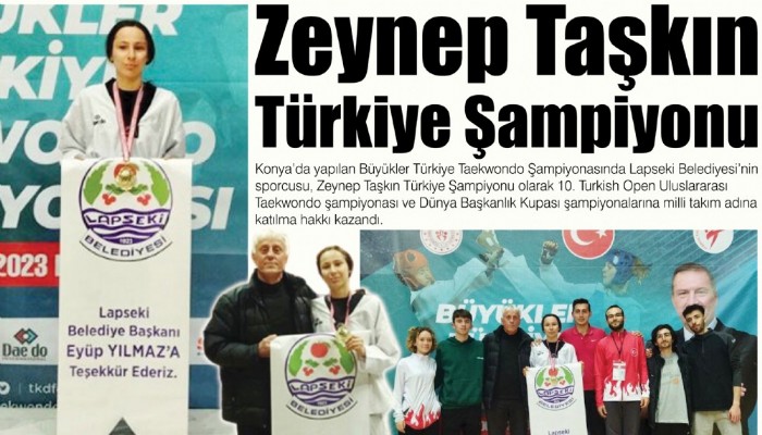Zeynep Taşkın Türkiye Şampiyonu