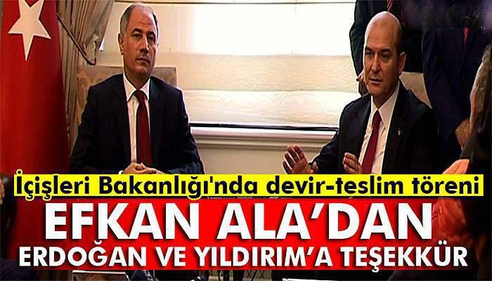 İçişleri Bakanlığı'nda devir-teslim töreni