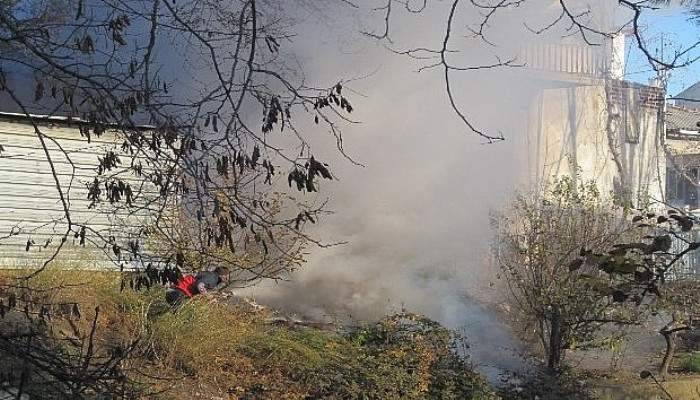 Bayramiç'te sanayi bölgesinde yangın