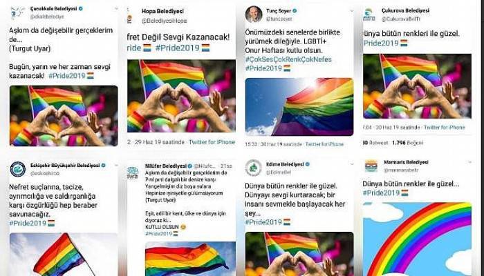 CHP’Lİ belediyelerden LGBT paylaşımı Sosyal medya çalkalandı