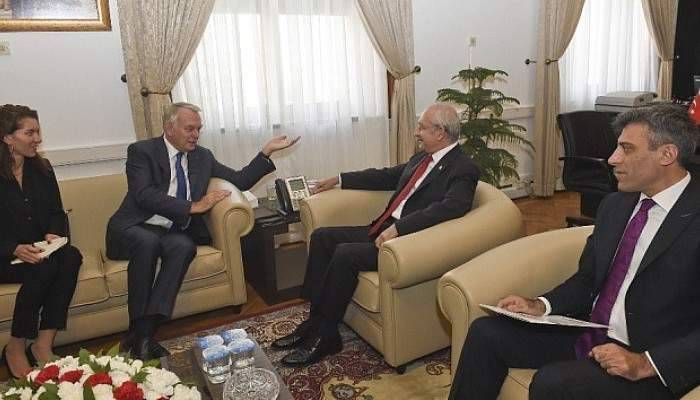 Kılıçdaroğlu, Fransa Dışişleri Bakanı Ayrault ile bir araya geldi