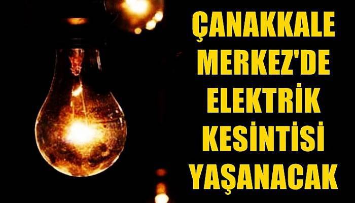 Planlı Elektrik Kesintisi Yapılacak!