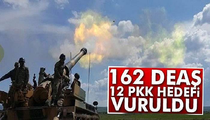 162 DEAŞ, 12 PYD/PKK hedefi vuruldu