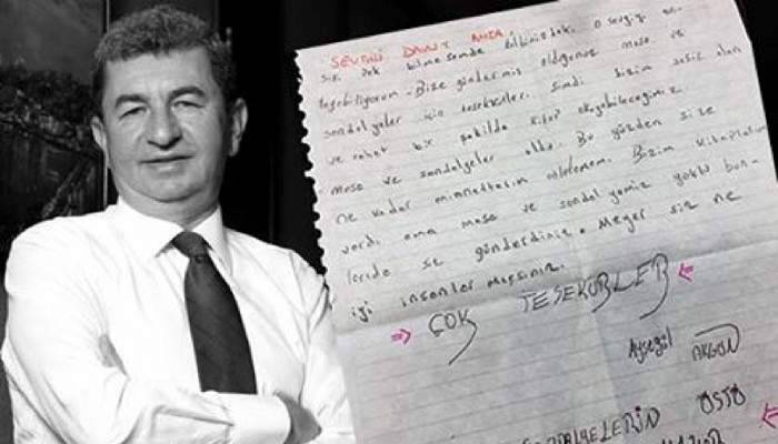 Davut Doğan’a gelen mektup