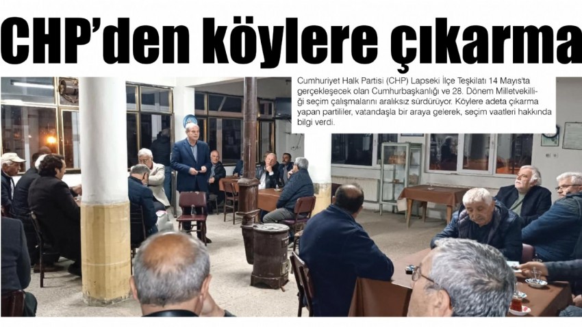 CHP'den köylere çıkarma