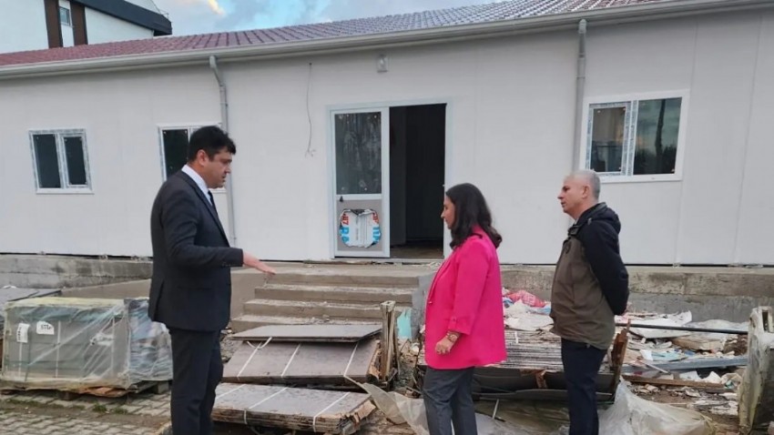 Türkarslan, Lapseki İlçe Müdürlüğü Bina İnşaatında İncelemelerde Bulundu