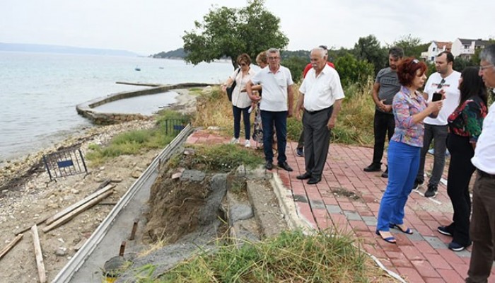 Güzelyalı'da sahil düzenlemesi