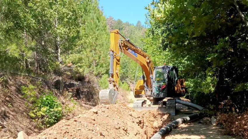 Ayvacık Kazdağ Grubu İçme Suyu İsale Hattı Çalışmaları Sürüyor