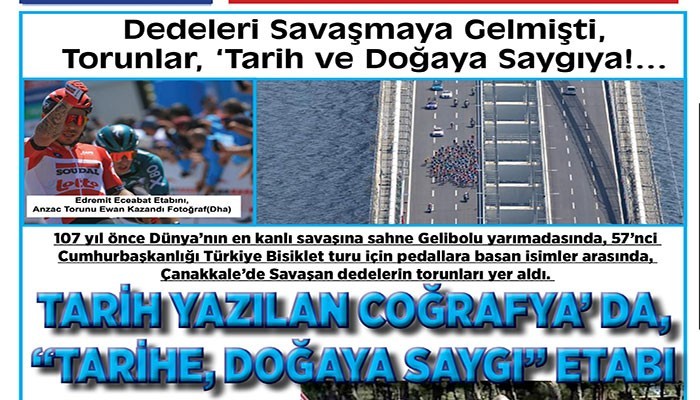 TARİH YAZILAN COĞRAFYA’ DA, “TARİHE, DOĞAYA SAYGI” ETABI