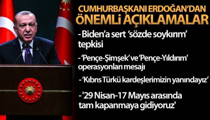 Cumhurbaşkanı Erdoğan'dan kabine sonrası önemli açıklamalar