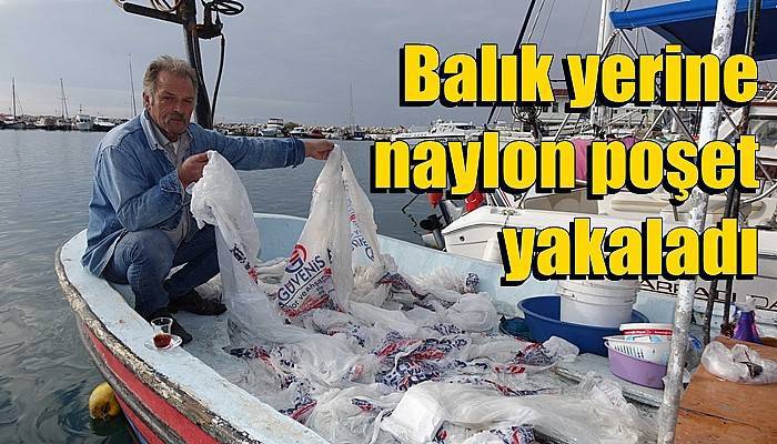 Balık yerine naylon poşet yakaladı