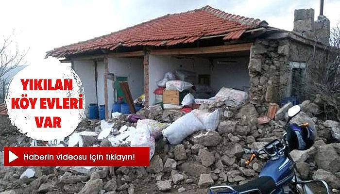 Çanakkale'deki depremde yıkılan köy evler var (TIKLA İZLE)