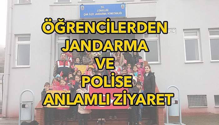  Öğrencilerden,jandarma ve polise ziyaret