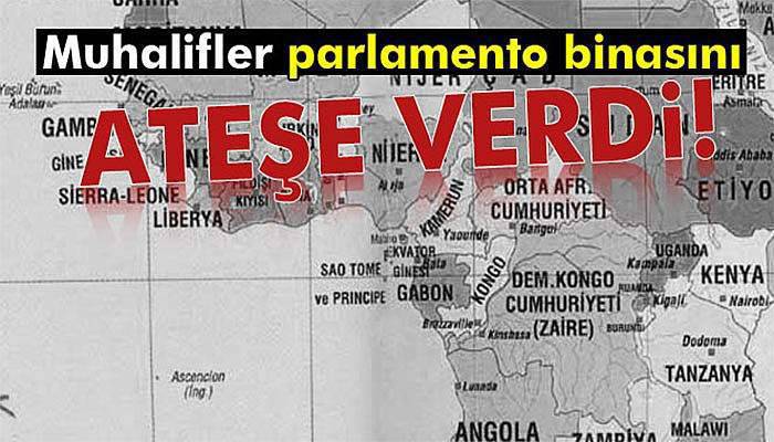 Gabon’da muhalifler parlamento binasını ateşe verdi