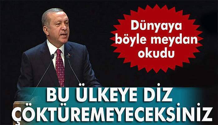 Erdoğan: 'Bu ülkeye diz çöktüremeyeceksiniz'