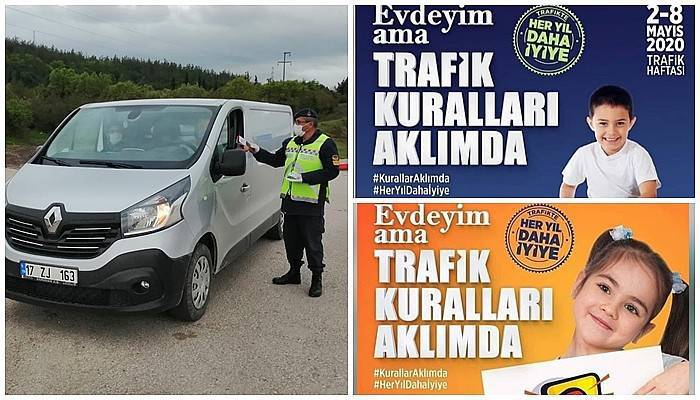 Çan’da trafik haftası nedeniyle jandarmadan sürücülere anlamlı broşür
