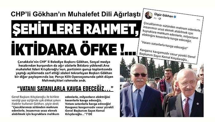 CHP’ li Gökhan’ ın Muhalefet Dili Ağırlaştı