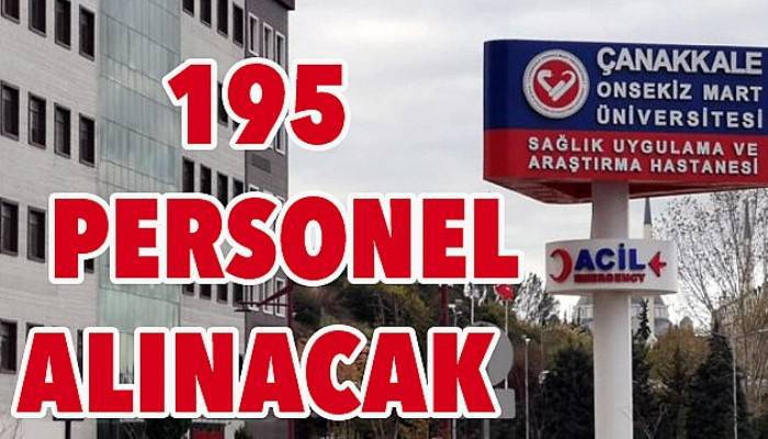 195 Sağlık Personeli Alınacak!