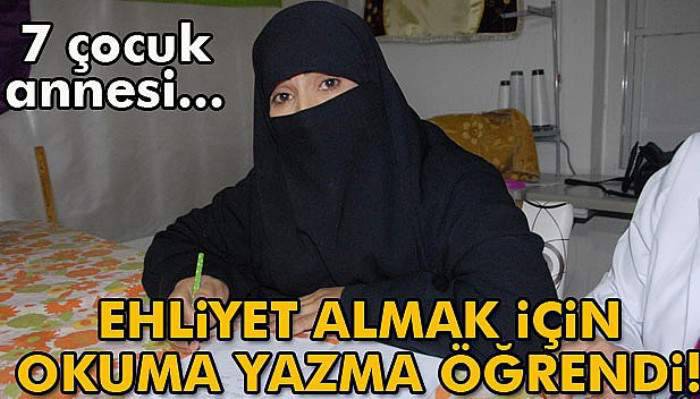 Ehliyet almak için okuma yazma öğrendi