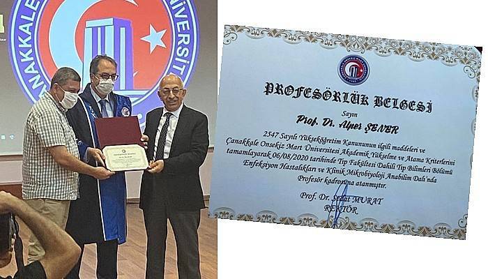 Şener profesör belgesini aldı