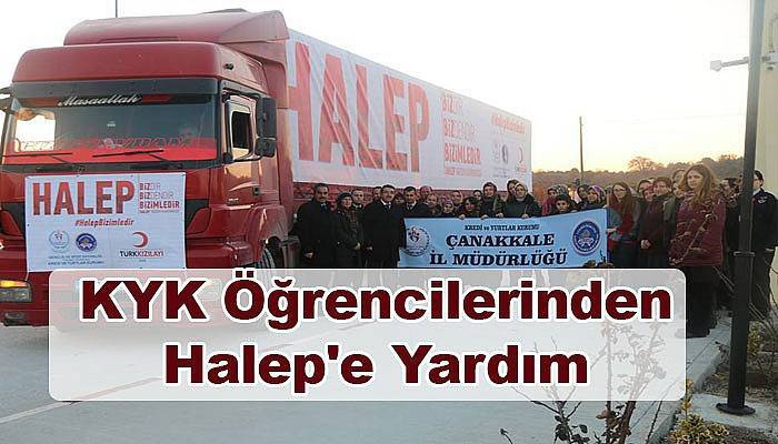 KYK öğrencilerinden Halep'e yardım 