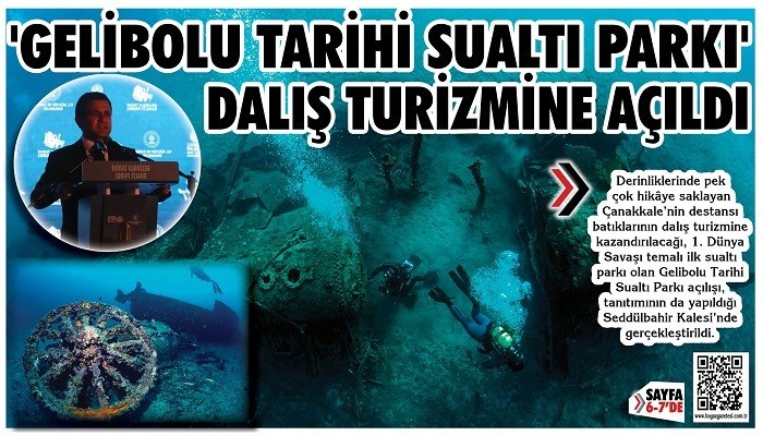 'Gelibolu Tarihi Sualtı Parkı' dalış turizmine açıldı