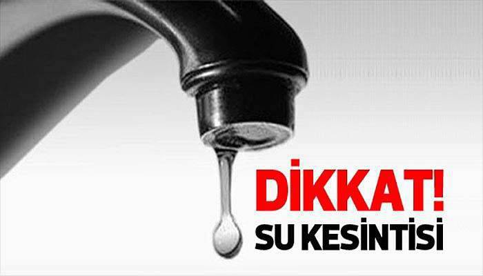  Çanakkale'de su kesintisi