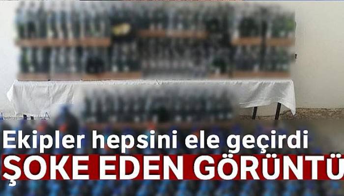Evden çıkan bin 597 litre kaçak içki şok etti