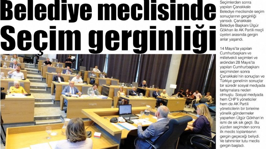 Belediye meclisinde seçim gerginliği (video)