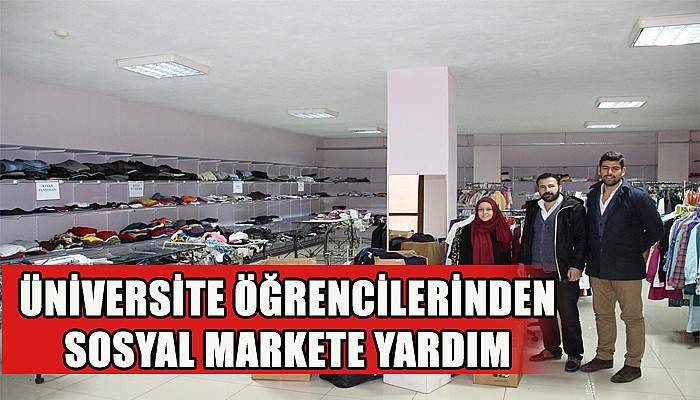 Üniversite öğrencilerinden Belediye Sosyal Marketine destek