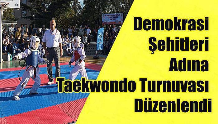  Demokrasi Şehitleri Adına Taekwondo Turnuvası Düzenlendi