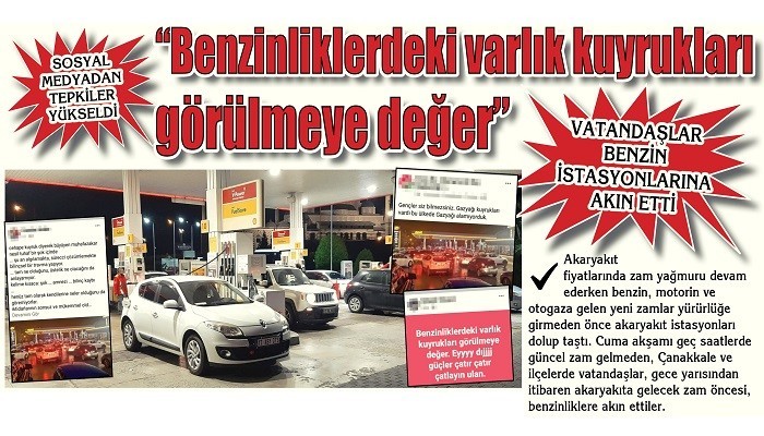 Vatandaşlar benzin istasyonlarına akın etti