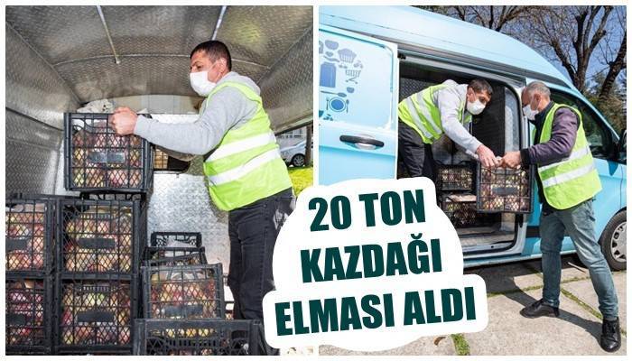 İzmir Büyükşehir Belediyesi 20 ton Kazdağı elması aldı