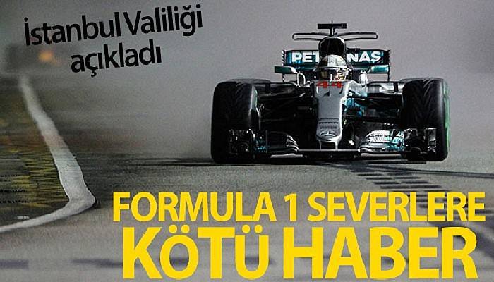 İstanbul Valiliği, Formula 1 İstanbul yarışının seyircisiz olarak düzenleneceğini duyurdu