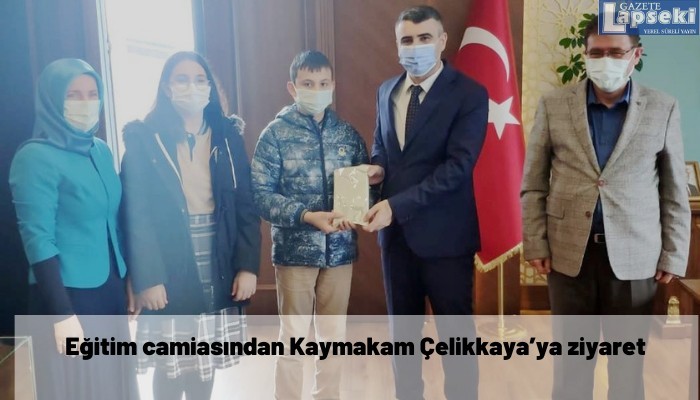 Okul öğrenci ve öğretmenlerden kaymakam Çelikkaya’ya ziyaret  