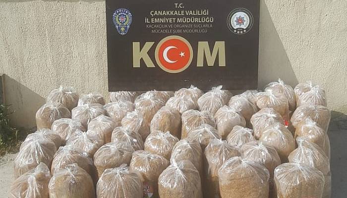 Çanakkale’de 140 kilogram tütün ele geçirildi