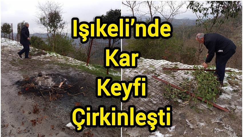 Işıkeli’de Kar Keyfi Çirkinleşti