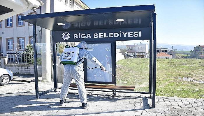 Biga Belediyesi’nden koronavirüs tedbirleri 