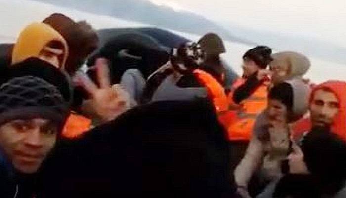 Göçmenlerin Kuzey Ege’deki umuda yolculukları amatör kamera tarafından görüntülendi (VİDEO)
