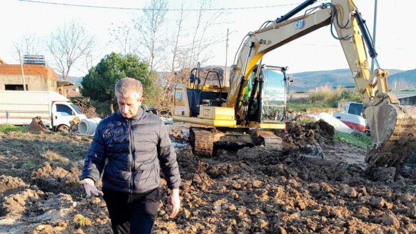 600 METRELİK KANALİZASYON HATTI DÖŞENDİ