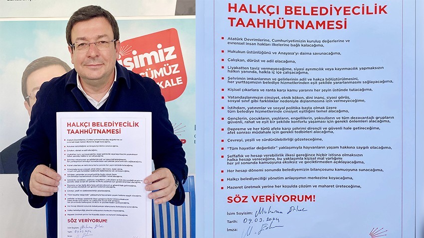 CHP'li Erkek, Halkçı Belediyecilik Taahhütnamesini imzaladı