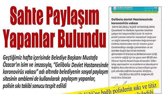 Gelibolu’da sahte paylaşımı yapanlar bulundu!