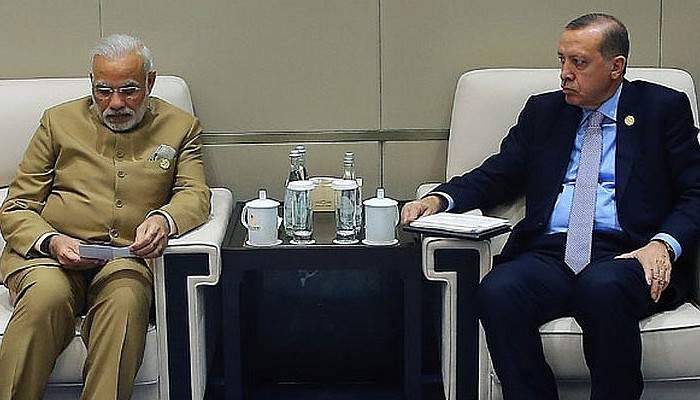 Erdoğan, Hindistan Başbakanı Modi'yi kabul etti