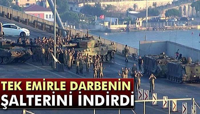 Tek emirle darbenin şalterini indirdi