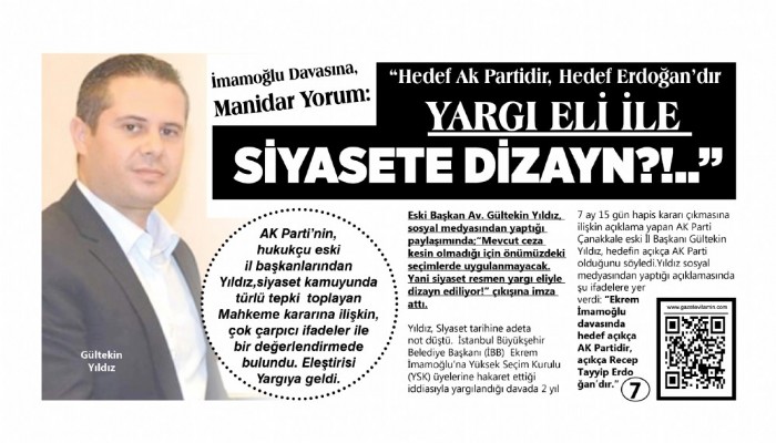 Yargı Eli İle Siyasete Dizayn?!..