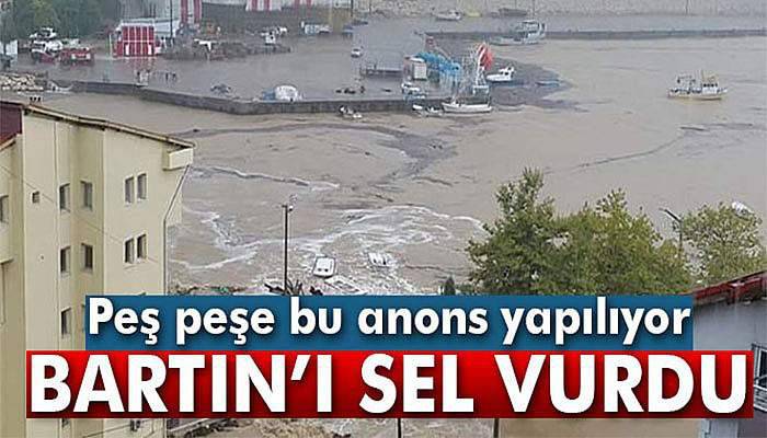 Bartın'ı sel vurdu