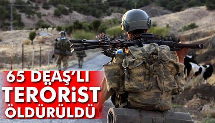  65 DEAŞ terör örgütü mensubu etkisiz hale getirildi